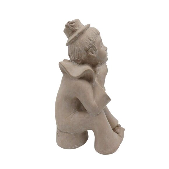 AUSTIN PRODUCTIONS Inc 1980 Boy Clown Sitting Sculpture Statue Vintage 9" Tall - Picture 2 of 10